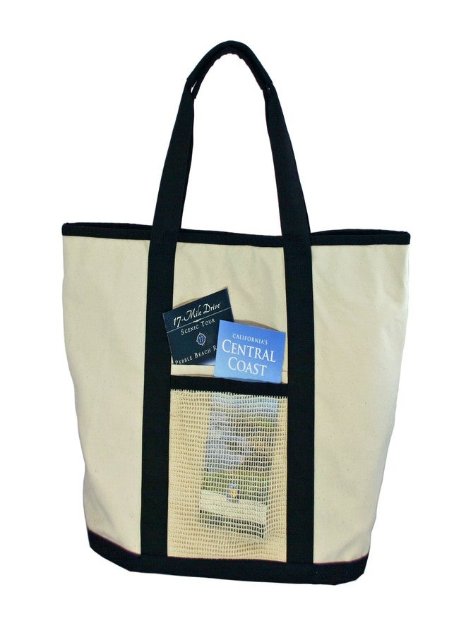 Simple Ecology Reusable Organic Cotton Super Strength XL Grocery Bag - Black - Image 4