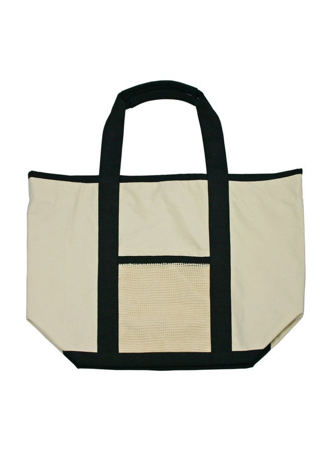 Simple Ecology Reusable Organic Cotton Super Strength XL Grocery Bag - Black - Image 2