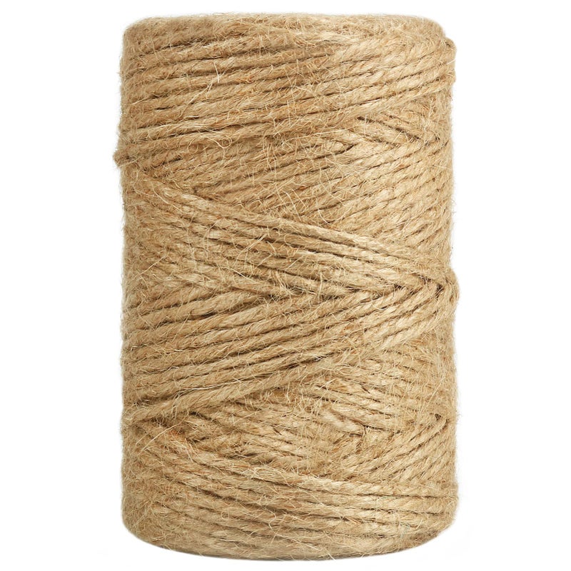 Vivifying Jute Twine 328 Feet 3mm Strong Natural Garden Twine for Climbing Plants Tomatoes Crafts Gift Wrapping and Decoration Brown