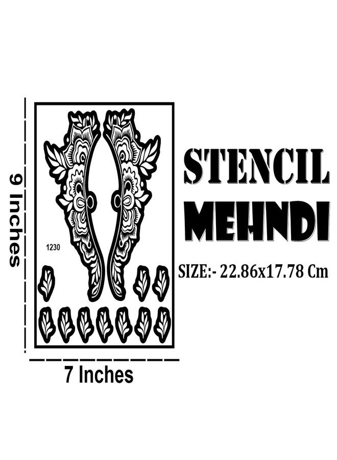 ORDERSHOCK Bridal Beauty Mehndi Stencil Sticker Collection For Bride - Image 3