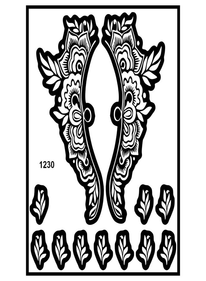 ORDERSHOCK Bridal Beauty Mehndi Stencil Sticker Collection For Bride - Image 1