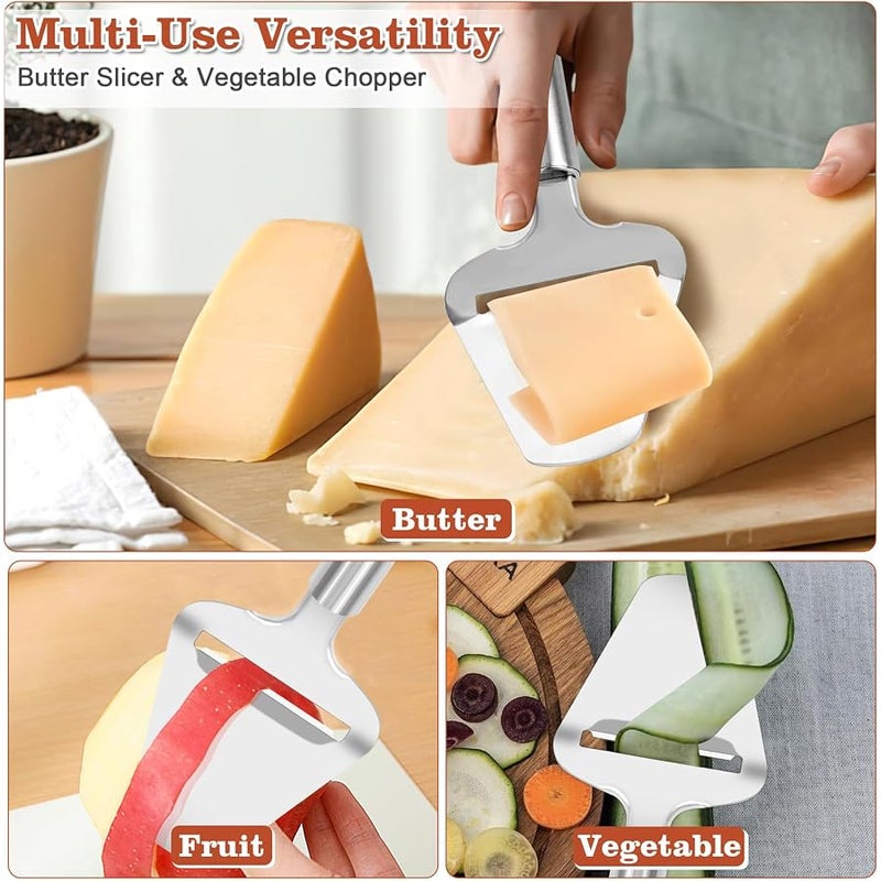 EAMIFARU Premium Stainless Steel Cheese Slicer For All Types Of Cheese, Multi-Functional Handheld Cheese Slicers Cutter For Block And Hard, Dishwasher Safe, Essential For Every Kitchen. - Image 3