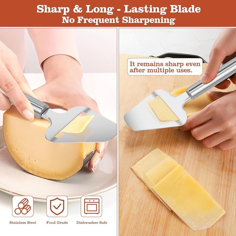 EAMIFARU Premium Stainless Steel Cheese Slicer For All Types Of Cheese, Multi-Functional Handheld Cheese Slicers Cutter For Block And Hard, Dishwasher Safe, Essential For Every Kitchen. - Image 5