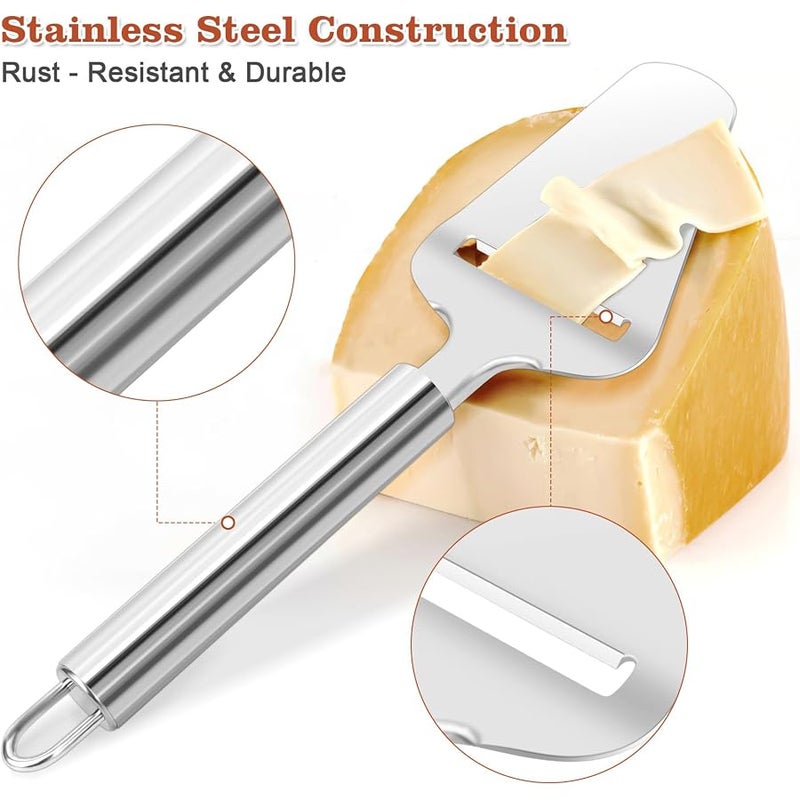 EAMIFARU Premium Stainless Steel Cheese Slicer For All Types Of Cheese, Multi-Functional Handheld Cheese Slicers Cutter For Block And Hard, Dishwasher Safe, Essential For Every Kitchen. - Image 2