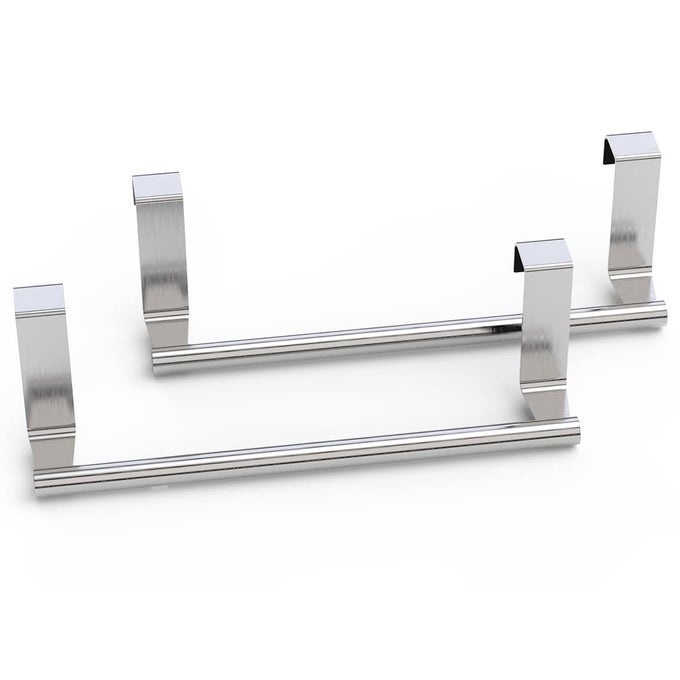 TOWEL RACK FOR CABINET STRONG STEEL KITCHEN OVER CABINET TOWEL BAR HOLDER 9 WIDE 2 PACK