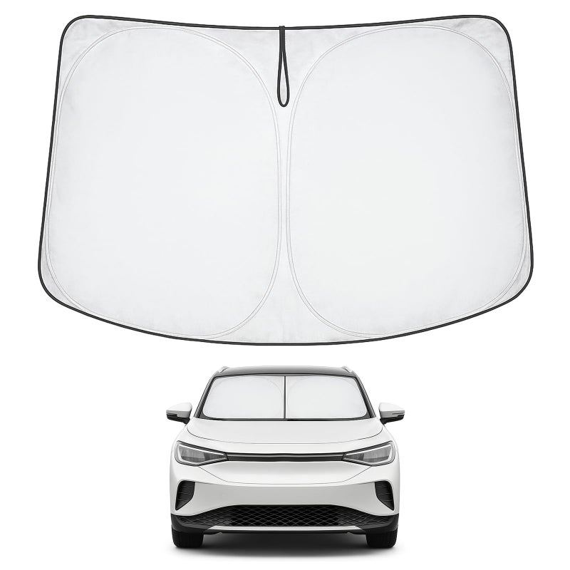Proadsy Windshield Sun Shade for Volkswagen VW ID4 20212025 2026 4Layer Foldable Front Sunshade Protector Sun Visor Blocks UV Rays Keep Car Cooler Accessories