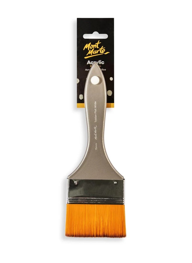 Mont Marte 1-Piece Premium Acrylic Paint Flat Brush 75mm Wide  - Image 1