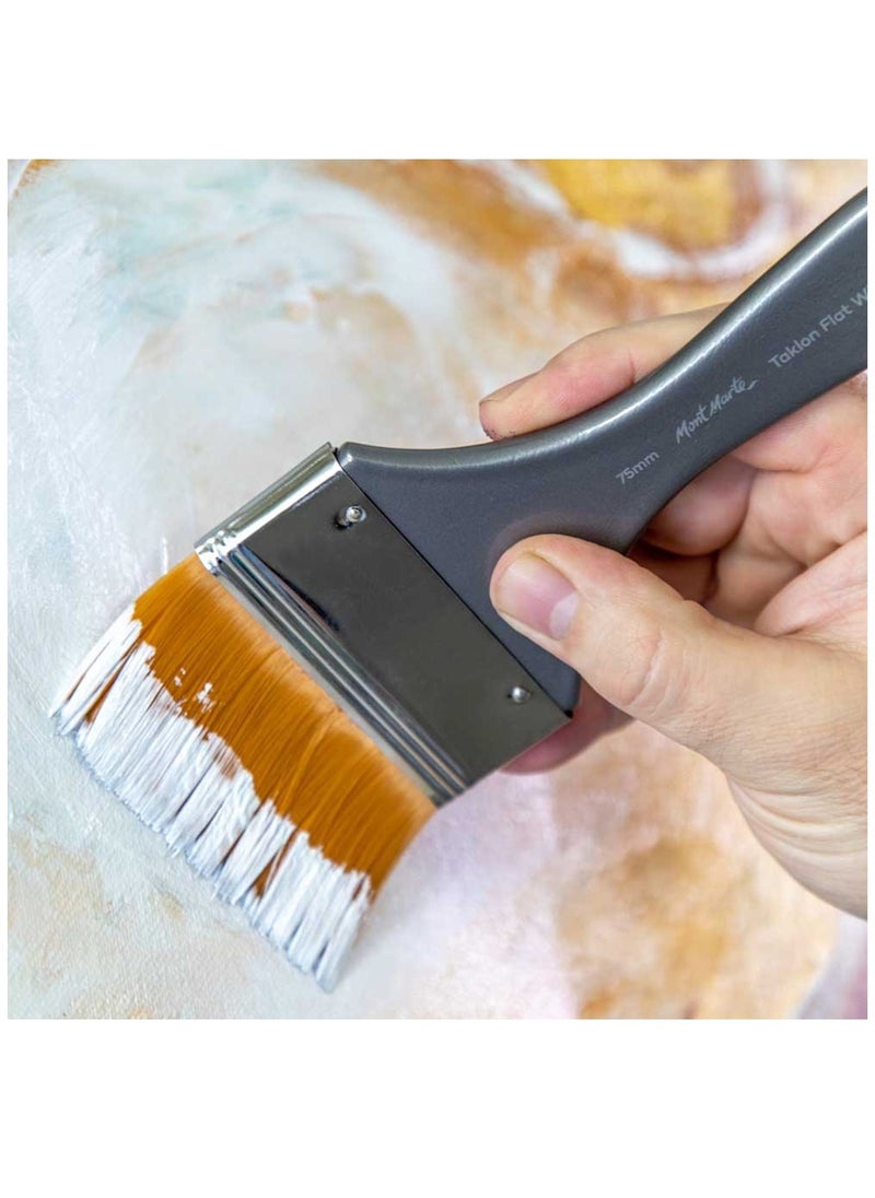 Mont Marte 1-Piece Premium Acrylic Paint Flat Brush 75mm Wide  - Image 2