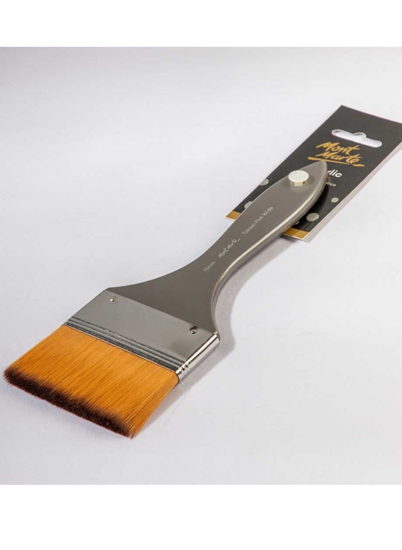 Mont Marte 1-Piece Premium Acrylic Paint Flat Brush 75mm Wide  - Image 4
