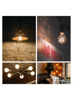 Y&D Globe LED Filament Bulb, Dimmable 3 Watt Spiral G45, Gold E26 Base, Amber Glass, Soft Warm White 2200K, Edison Light Bulbs 25 Equivalent, for Pendant, Chandeliers Vanity Wall (4Pcs)  - Image 3