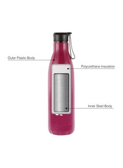 Cello Puro Steel-X Rover Water Bottle with Inner Steel and Outer Plastic | Insulated Water Bottle | 600 ml, Purple  - Image 3