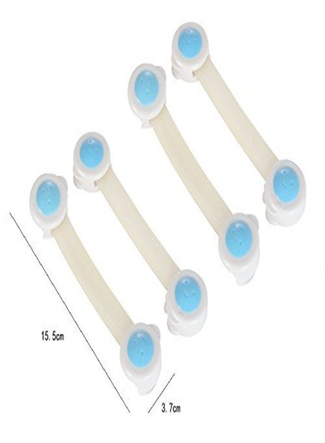 SYGA 8 Pcs Baby Safety Locks | Child Proof Cabinets, Drawers, Appliances, Toilet Seat, Fridge and Oven | Tools Not Required | Uses Dual Adhesive Tape and Latch System (Blue Smiley) - Image 5