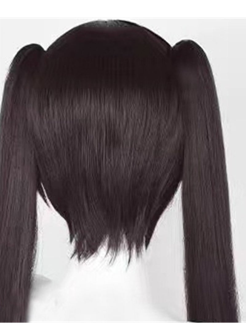 Star Dome Railway Fireworks cos wig scalp top small tiger mouth clip ponytail color gradient wig cosplay wig costumes dress up wig  - Image 3