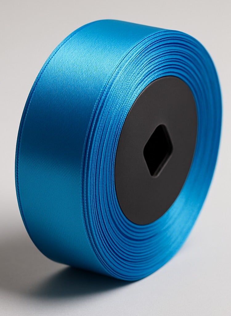 ميلز شريط ساتان أزرق ملكي - 2.5 سم × 25 ياردة | شريط زينة للحرف اليدوية وتغليف الهدايا - Image 2