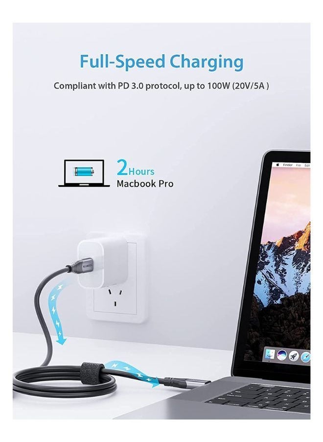 إكس أل تي كابل USB 4.0 من النوع C إلى النوع C 3 في 1 يدعم كبل 8K 60 هرتز لنقل البيانات بسرعة 40 جيجابت في الثانية وشحن 100 وات 0.8 متر  - Image 5