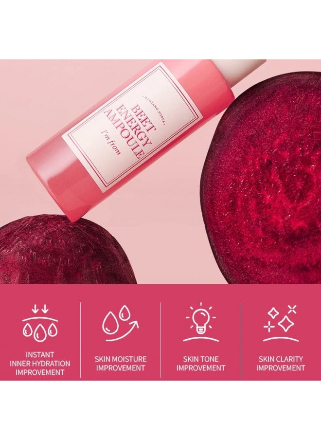 I'M FROM I'm from Beet Energy Ampoule, 81.5% red beet extract, Intensive vitalization care, Micro Squalane Capsules for deeper hydration, rich in minerals and betaine, radiance, nourishment - 30ml  - Image 2