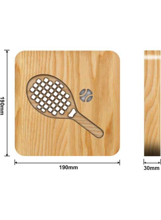 NIBEMINENT 3D Tennis Design Table Lamp Beige 19 x 19cm - Image 2