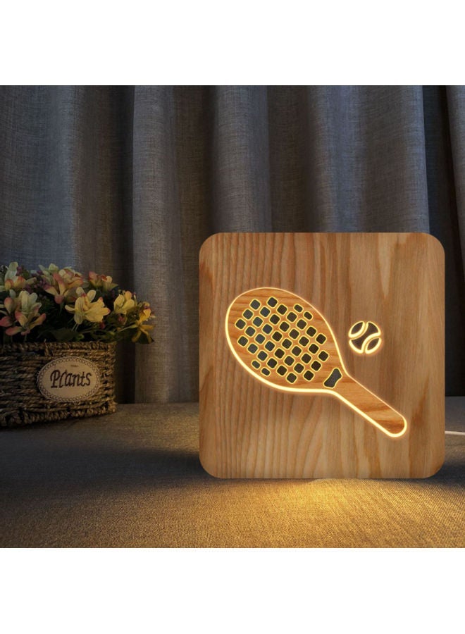 NIBEMINENT 3D Tennis Design Table Lamp Beige 19 x 19cm - Image 5