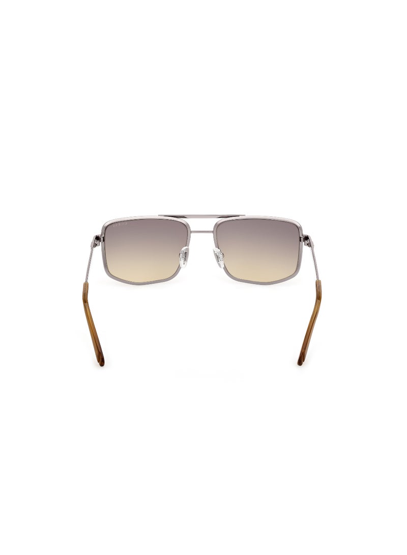 GUESS FULL RIM MALE NAVIGATOR GREY METAL SUNGLASSES - Image 4