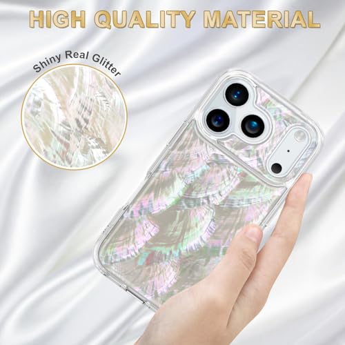 XIMAND for iPhone 17 Pro Max Case Made with Unique Genuine Seashell, Durable | Stunning Gorgeous | Drop Protection | Luxury Aesthetic Cover. (Beige) - Image 5