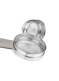 mayoo mayoo Stainless Steel Flour channi SpicesFood Strainers Atta Chalni Sieves for Kitchen Pack of 2  - Image 4