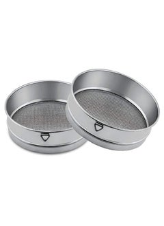 mayoo mayoo Stainless Steel Flour channi SpicesFood Strainers Atta Chalni Sieves for Kitchen Pack of 2  - Image 3