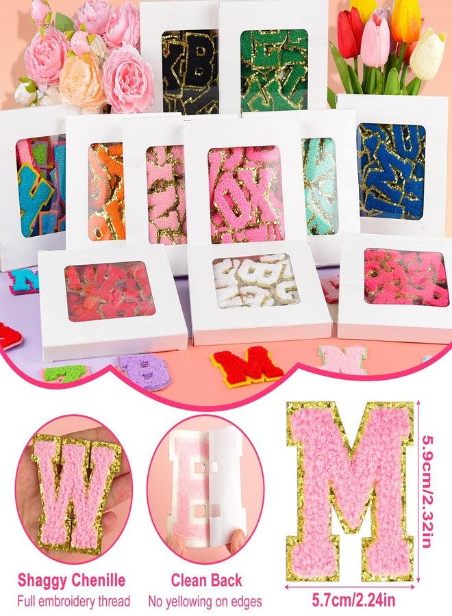 ASTARON 26 Pcs Self Adhesive Letter Patches Chenille Letters Stickers, A-Z Embroidered Applique Patches Alphabet Cloth Patch for Clothes, Bags, Hat, Phone Case, DIY Accessories (Light Pink) - Image 2
