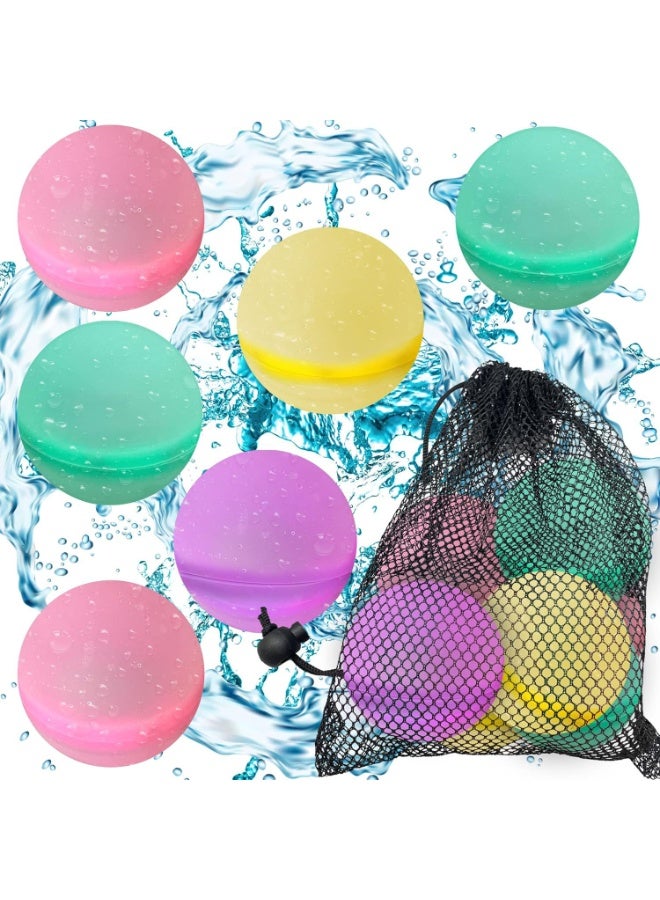 MRUN 12Pcs Reusable Water Balloon Silicone, Summer Toy Water Toy for Boys and Girls, Pool Beach Toys for Kids ages 3-12, Outdoor Activities Water Games Toys Self Sealing Water Splash Ball for Fun - Image 2