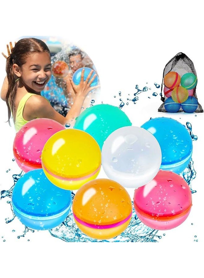 MRUN 12Pcs Reusable Water Balloon Silicone, Summer Toy Water Toy for Boys and Girls, Pool Beach Toys for Kids ages 3-12, Outdoor Activities Water Games Toys Self Sealing Water Splash Ball for Fun - Image 5