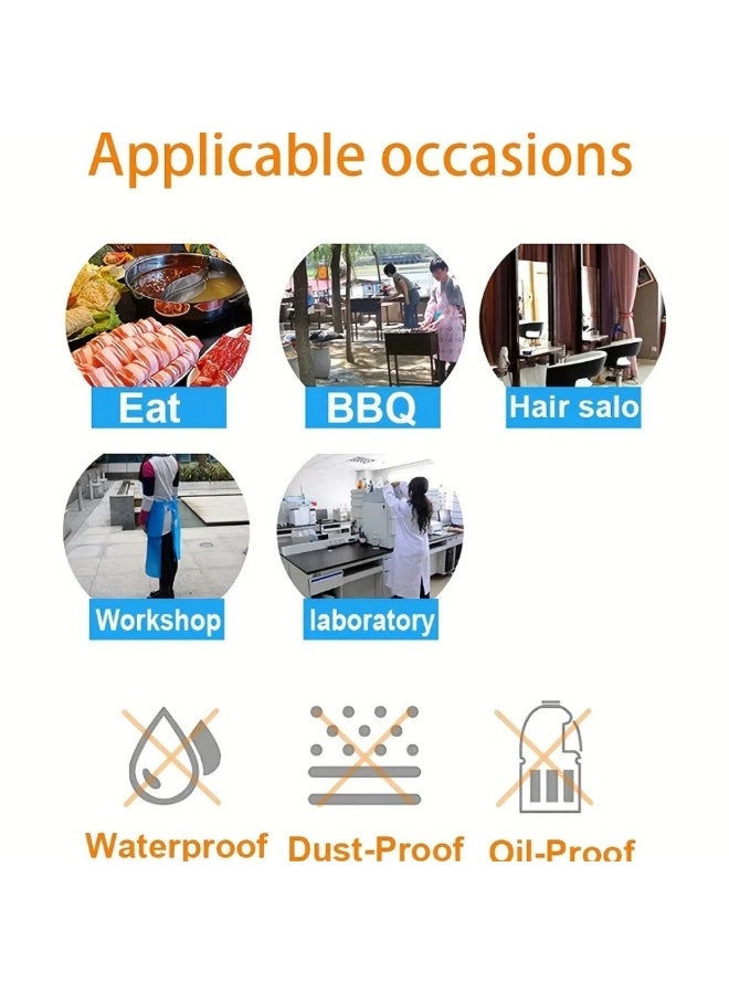 طقم مئزر مقاوم للماء مكون من 100 قطعة يمكن التخلص منه - Image 5