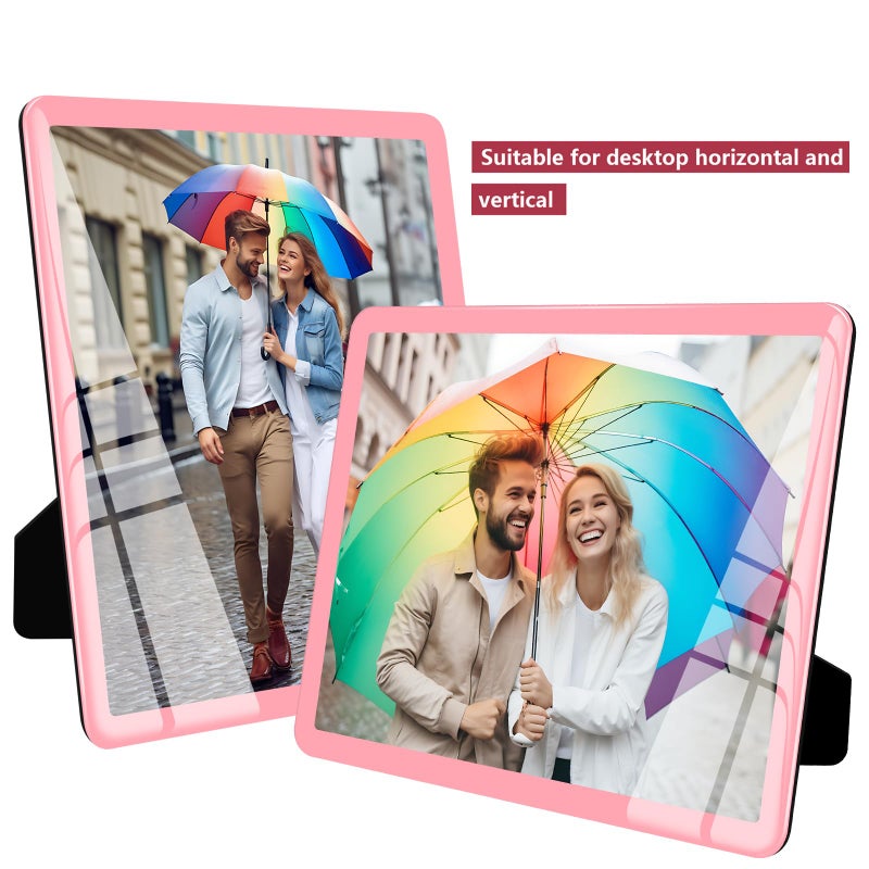 Bluesun 8x10 Picture Frame Pink  Real Glass Frame  can be Horizontal and Vertical  Matted for Wall and Tabletop D?cor (8x10  Pink) - Image 2