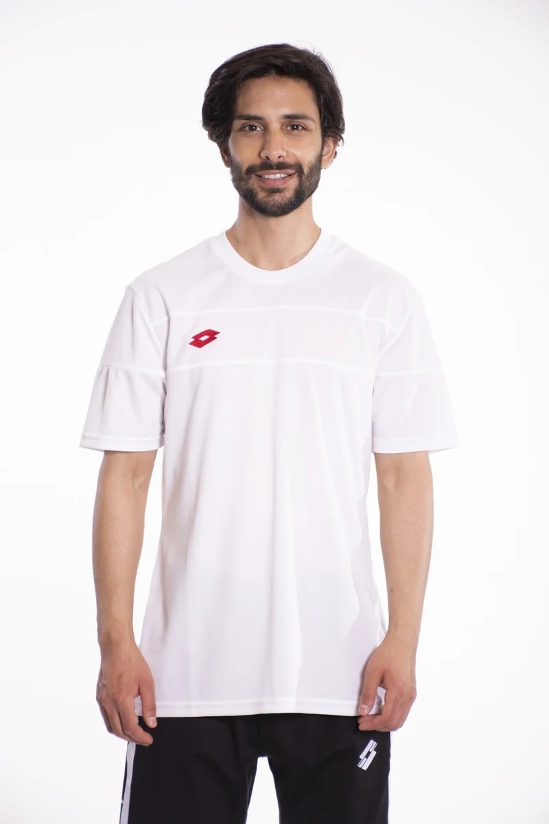LOTTO T-Shirt Men White/red-Lucca Tee Pl