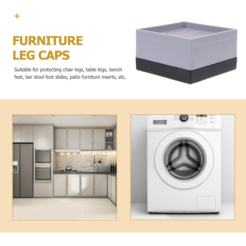 8 Pcs Bed Risers Furniture Risers Fridge Risers Bed Heightened Risers - Image 4