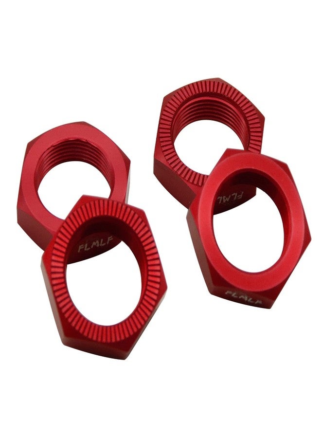 FLMLF Aluminium Wheel Nut Set 24MM Red for 1/5 Scale Hpi RV Km Baja 5b RC Car Parts - Image 3