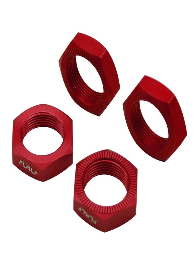 FLMLF Aluminium Wheel Nut Set 24MM Red for 1/5 Scale Hpi RV Km Baja 5b RC Car Parts - Image 2