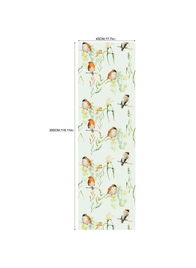 Wallpaper Flowers And Birds Green Plant Self-adhesive Wallpaper Living Room Background Transformation Roll Wallpaper RW236-250 - Image 1