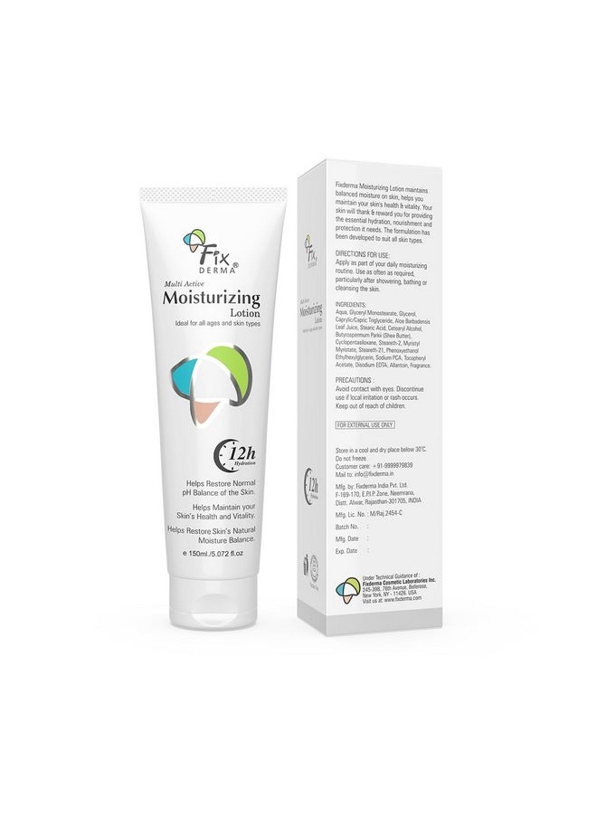 FIXDERMA Moisturizing Lotion, Daily Moisturizer For Dry Skin, Body & Face Moisturizer, Provides Hydration & Calmness, Non-Comedogenic & Non-Greasy - 150Ml  - Image 4