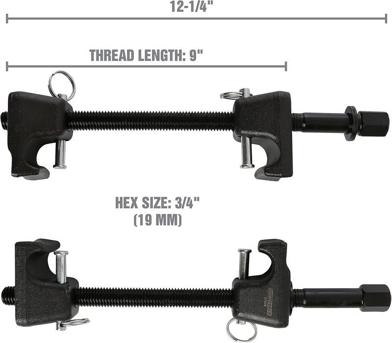 OEMTOOLS 27036 10.75 Inch MacPherson Strut Spring Compressor, Set of 2 Universal Spring Compressor Tool Automotive, 9.75 Inch Maximum Safe Opening, Carrying Case Included - Image 3
