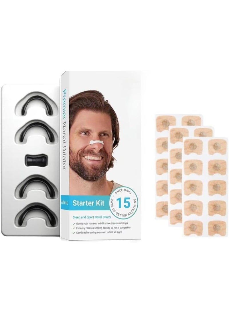 Intake Breathing Nasal Strip, Magnetic Anti-Snoring Nose Strip, Nose Patch, Safe and Effective Nose Plaster, Better Breathing (15 pairs) - Image 1