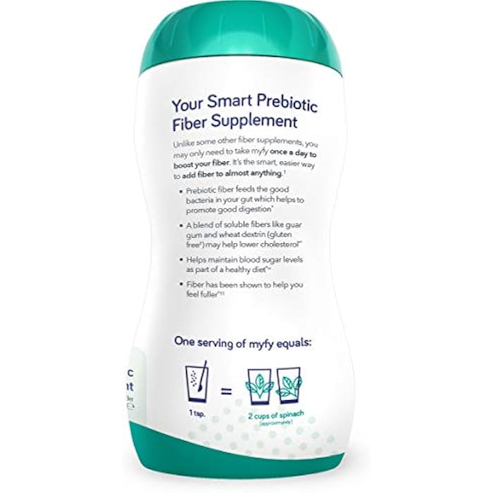 MyFy Natural Prebiotic Fiber Supplement Powder - Clear, Soluble, Daily Digestive Support for Gut Health & Regularity - Non-GMO, Taste-Free, Sugar-Free, Gluten-Free - 10.6oz (60 Servings) - Image 2