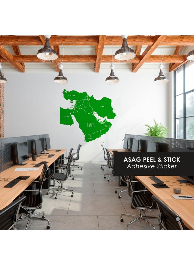 MAXPIX LLC Middle East Map Wall Sticker, Global World Map Vinyl Decal - Image 5
