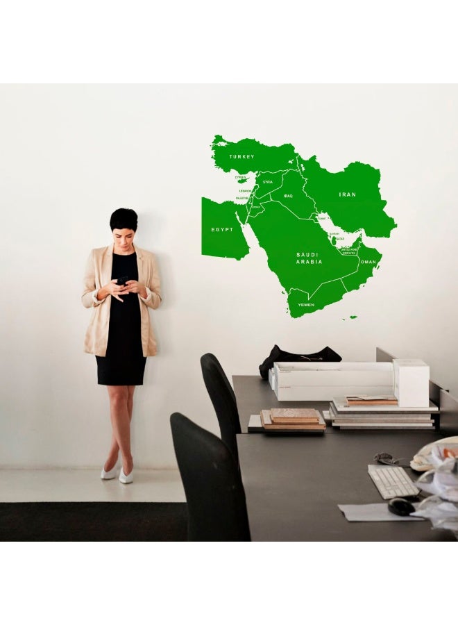 MAXPIX LLC Middle East Map Wall Sticker, Global World Map Vinyl Decal - Image 3