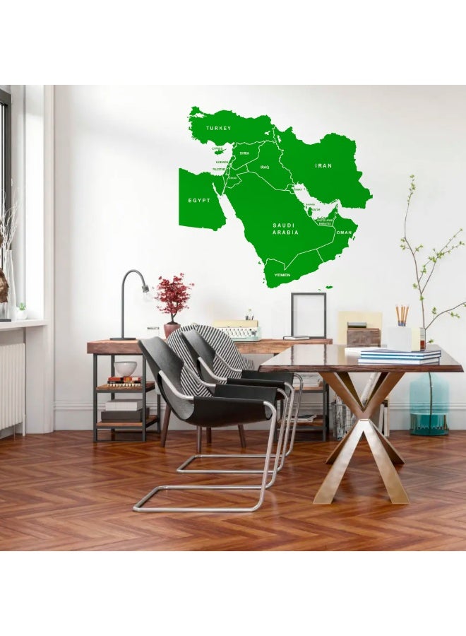 MAXPIX LLC Middle East Map Wall Sticker, Global World Map Vinyl Decal - Image 2