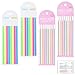 linastu 640 Pcs Mahjong Card Line Finder Highlighter Tape Mahjong Line Highlighter Stripe Transparent Sticky Card Markers Tabs Mahjong Game Rule Reader Reusable No Adhesive Residue Solid color Lines - Image 2