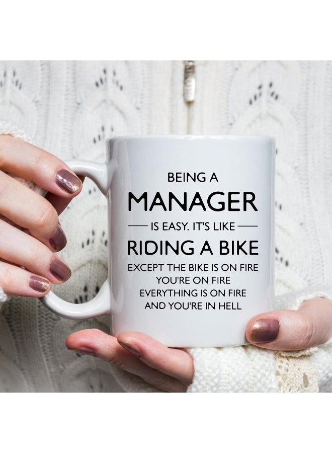 Spoil Your Wall كوب قهوة Shqiueos Manager، هدايا للمدير والزعيم والرئيسة، هدية المدير للنساء، فكرة هدايا تقدير المدير، كوب مضحك للمدير من Spoil Your Wall - Image 3