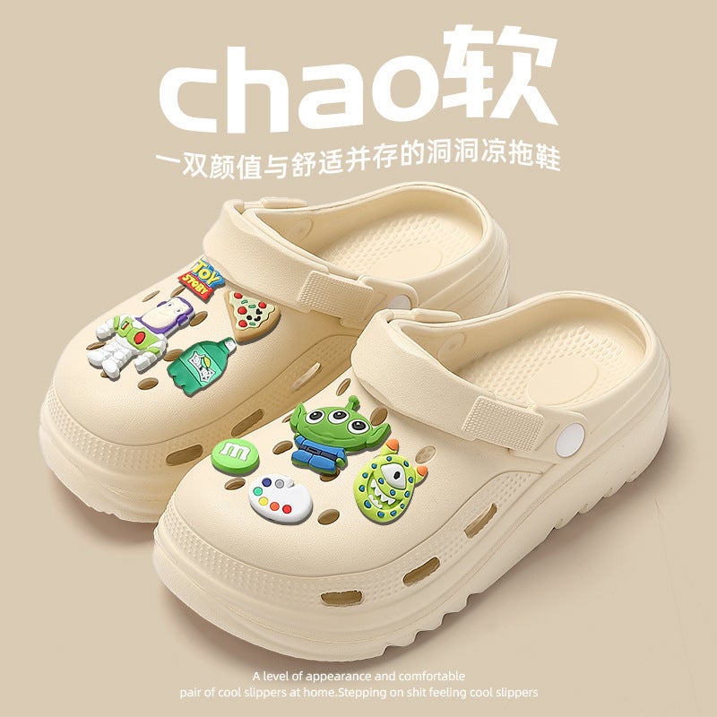 Half Ladies In Public Room At The End Of Summer Public Room Baotou Father-In-Law Office Beach Shoes Wear Slippers Nurse Office - Image 5