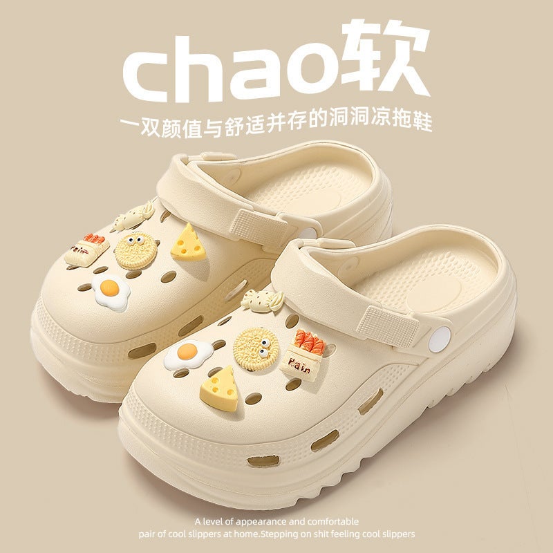 Half Ladies In Public Room At The End Of Summer Public Room Baotou Father-In-Law Office Beach Shoes Wear Slippers Nurse Office - Image 2