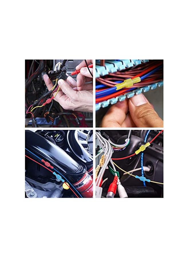 The Bros Nylon Spade Quick Disconnect Connectors Kit, Electrical Insulated Terminals, Male and Female Spade Wire Crimp Terminal Assortment Kit, Resists Corrosion, 3 Colors 200 Pcs - Image 3