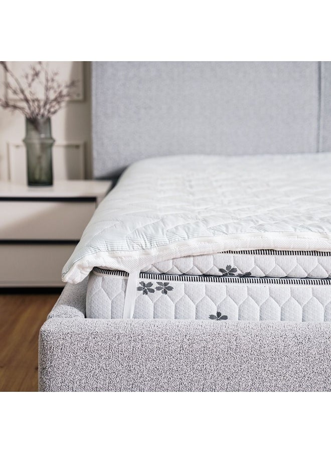 DANUBE HOME Serenity Top Cool Visco Topper Super King 200x200 Cm White  - Image 1