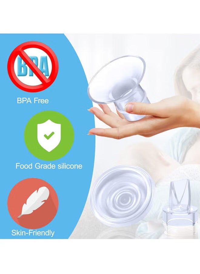 spa luxetique - 9 Pack Breast Milk Pump Inserts 13/15/17/19/21mm Compatible with Momcozy Wearable Breast Pump, for TSRETE/Spectra/Medela 24mm Shields, Include Silicone Diaphragm&Duckbill Valve - Image 1